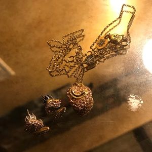 Matching earrings and necklace